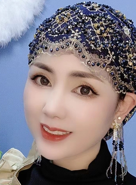 蕾丝帽子女遮发流苏帽时尚百搭