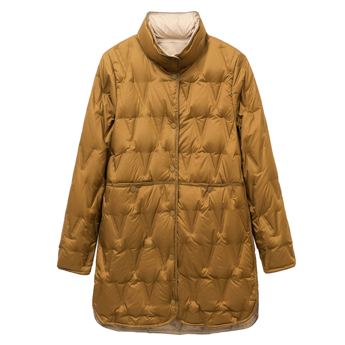 双面轻薄羽绒服女2025新款冬季中长款大码200斤小个子中老年外套