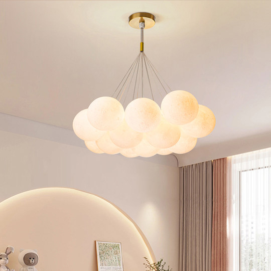 Lámpara de araña larga y sencilla moderna para restaurante, dormitorio de celebridades de Internet