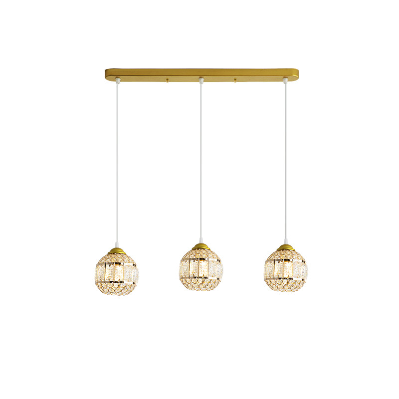 餐厅灯吊灯三头现代简约创意个性北欧饭厅吧台轻奢网红水晶小吊灯,淘宝优惠券,粉丝福利购,淘宝优惠卷