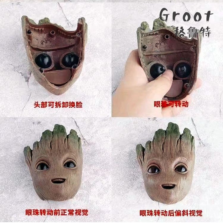 漫威格鲁特可动手办人偶模型玩具Groot动漫周边银河护卫队2小树人 - 图2