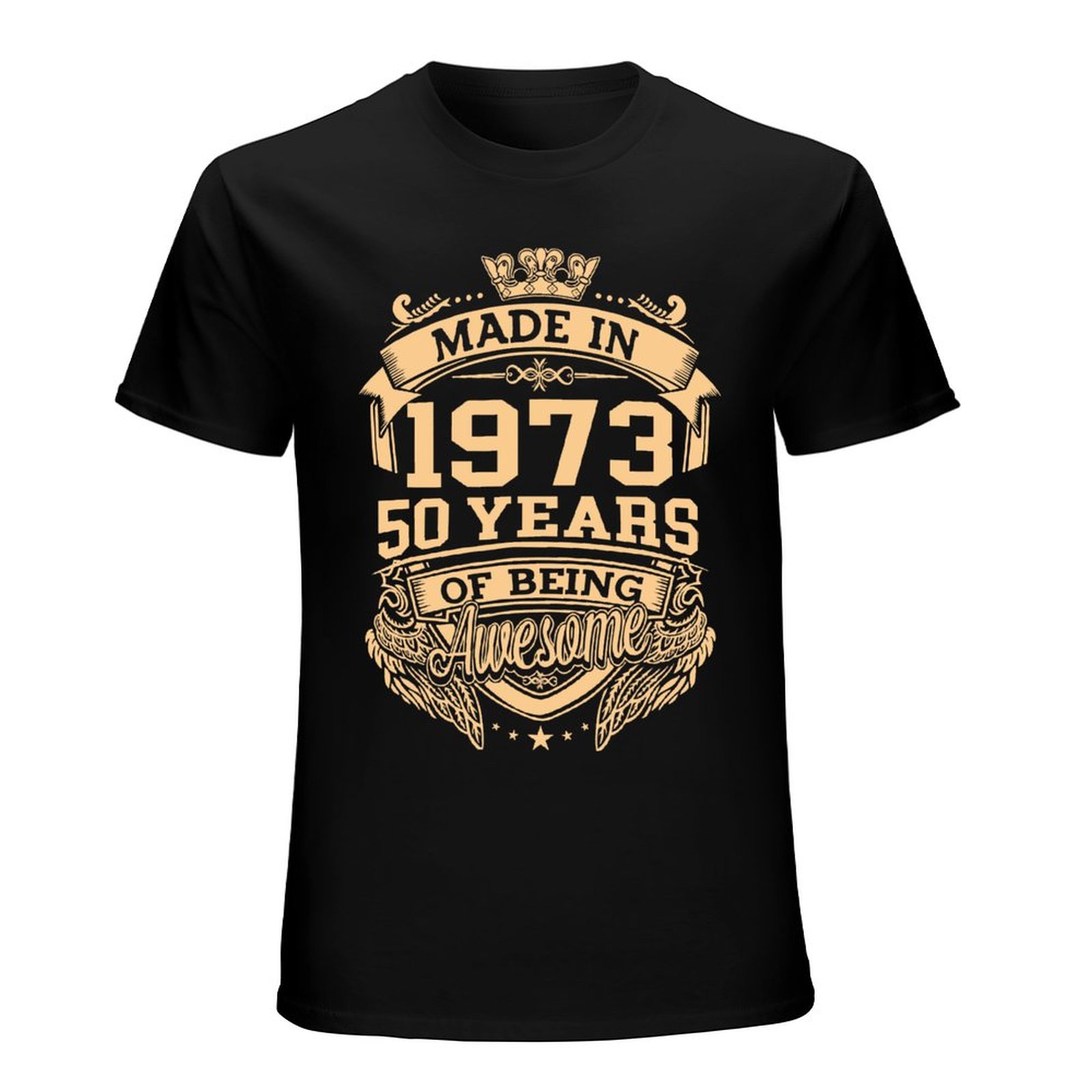 100% Cotton Made In 1973 50 Years Of Being Awesome 50th Birt-图1