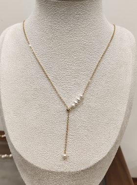 kari show客订手作日系ins风小众高级感简约淡水珍珠双层项链颈链