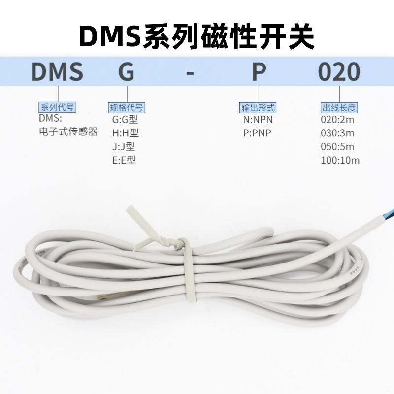 亚德客磁性开关CMSG/DMSG/H/J/E/DS1/CS1-F/G/J020气缸感应线新品 - 图0