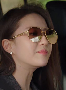 防UV400椭圆形女近视太阳镜女