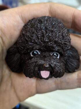 宠物狗狗头像定制创意装饰汽车出风口车载手工冰箱贴泰迪摆件礼物