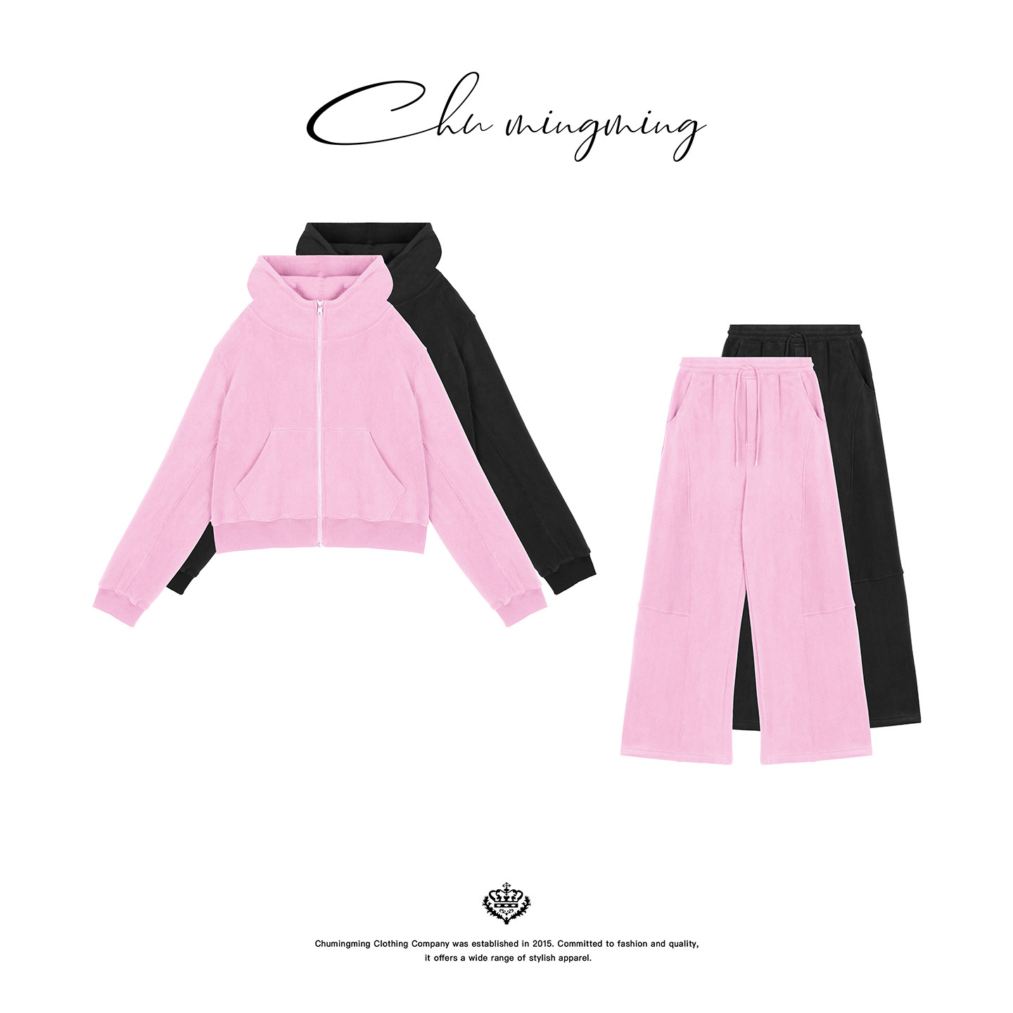 CHU楚妞[慢奏]双面摇粒绒连帽卫衣卫裤两件套2025冬季新款女套装,淘宝优惠券,粉丝福利购,淘宝优惠卷