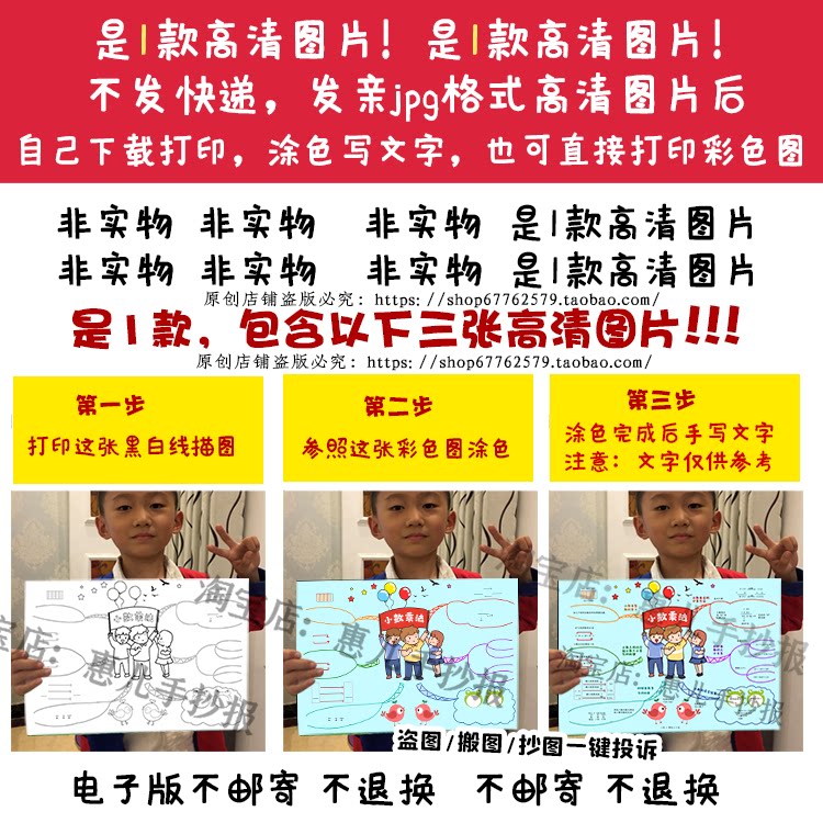 北四年级数学下册第三单元小数乘法思维导图手抄报电子版小报线稿