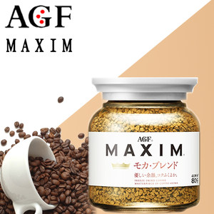 agf日本原装maxim卡夫马克西姆咖啡速溶咖啡80克瓶装无糖