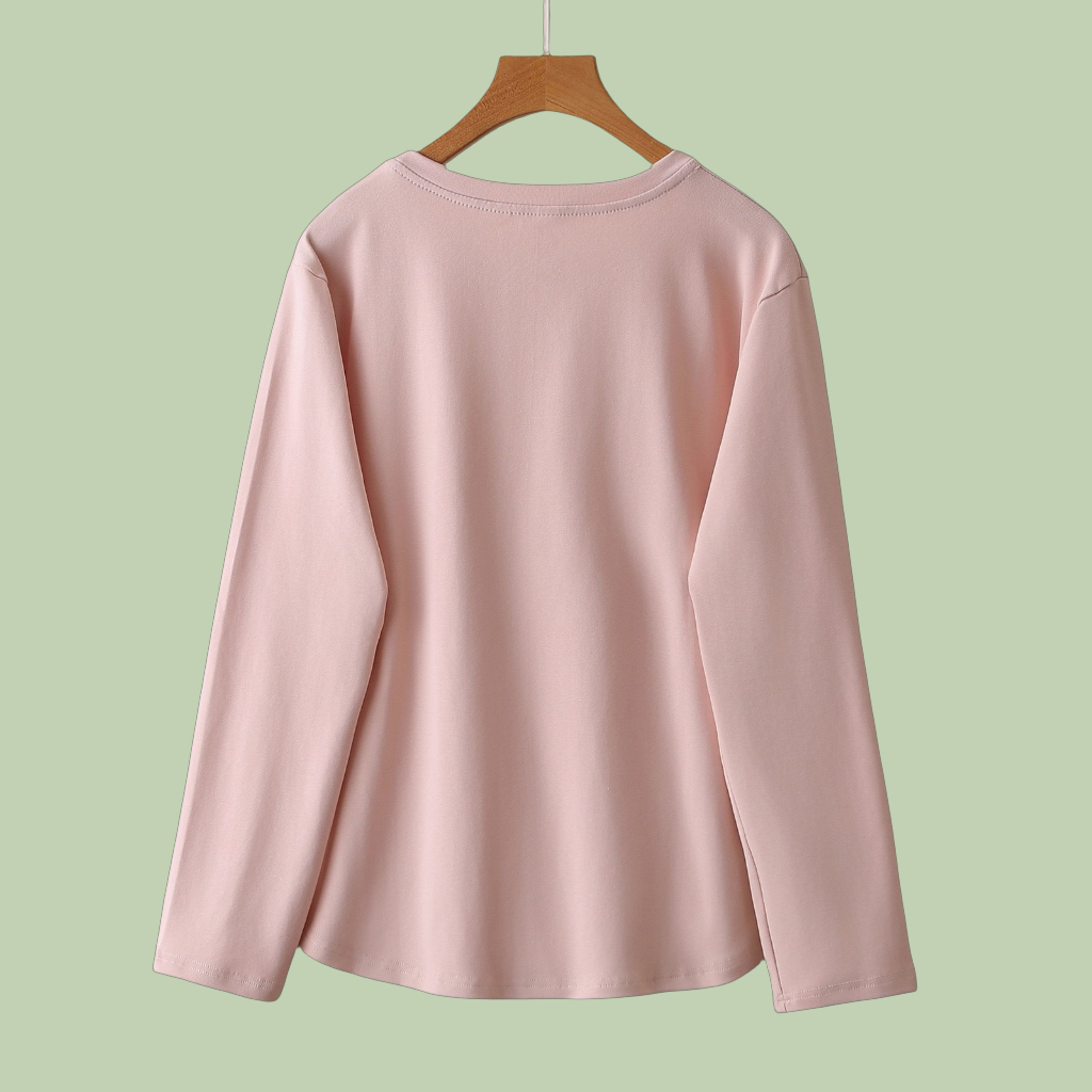 孕妇装春秋长袖T恤白色a纯棉弹力大码上衣宽松褶皱收腰显瘦打底衫 - 图1