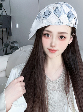春夏复古防晒蕾丝网纱贝雷帽