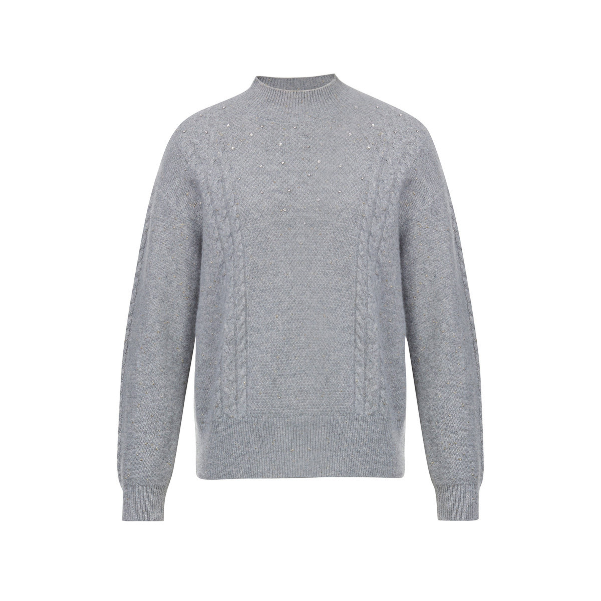 珂莱蒂尔商场同款女装冬季羊毛半高圆领毛衣纯色百搭针织衫