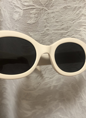 高端货米黄色精致小框女太阳眼镜墨镜实拍意大利进口板材制造带标