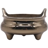 Антикварная бронзовая маленькая курильница для благовоний, аромалампа из сандалового дерева