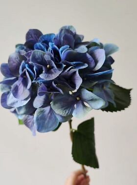 高品质仿真花3D打印紫蓝色绣球装饰假花婚庆花艺餐桌摆放装饰品