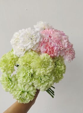高质仿真康乃馨花束丁香花手捧假花母亲节外贸家居装饰婚庆捧花