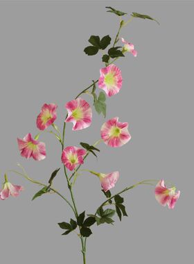 仿真油桐花牵牛花高级油画蓝 挂墙花艺材料家居饰品婚庆引路假花
