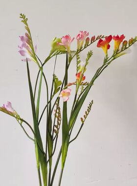 大号香雪兰手感保湿仿真花高端客厅插花装饰花束礼物拍摄道具配材