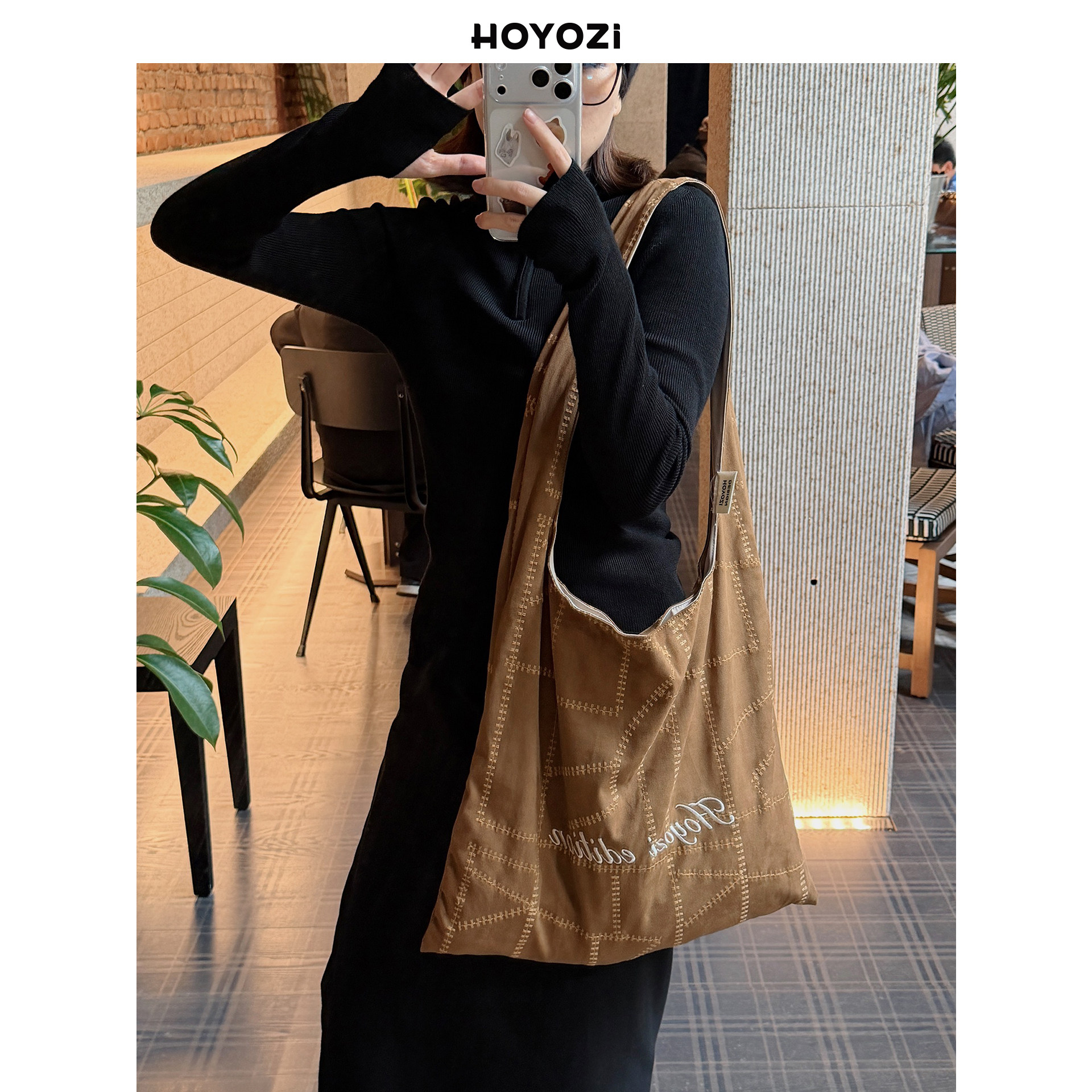 【小优家包包】HOYOZI原创全刺绣工艺大容量帆布包包女式2025新款,淘宝优惠券,粉丝福利购,淘宝优惠卷