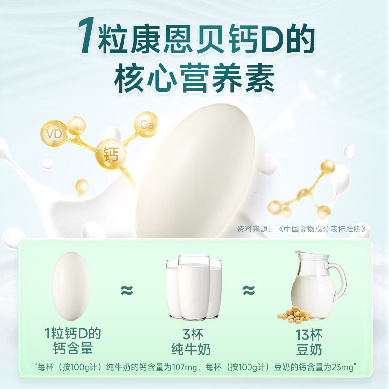 【专享】400粒康恩贝液体 钙片女性补钙维生素D3官方旗舰店中老年
