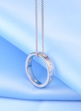 娄艺潇戒指纯银心形吊坠雍雅同款