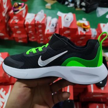 Nike Nike ເກີບແລ່ນກິລາ Velcro breathable ເດັກນ້ອຍ CJ3817-011-500-015-106