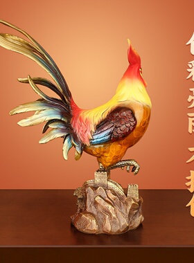 铜公鸡摆件大吉大利万事大吉