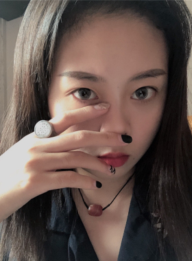 复古港风ins圆形戒指周柏豪同款