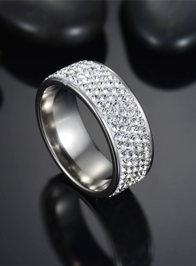 镶钻高级感百搭戒指环王嘉尔同款