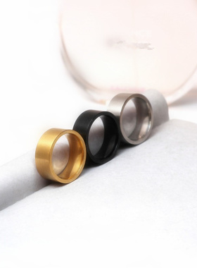 欧美风拉丝黑色戒指魏大勋同款