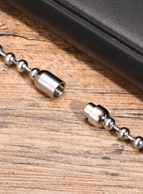 彭于晏同款银色圆珠个性潮男手链