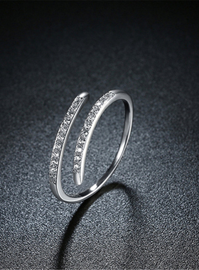 柒个我蔡文静白欣欣同款纯银戒指