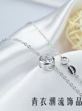 蒋欣圆形锆石锁骨链樊胜美同款