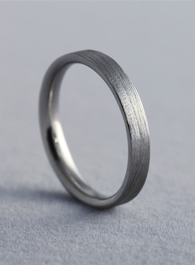 王安宇同款对戒纯银高级感拉丝