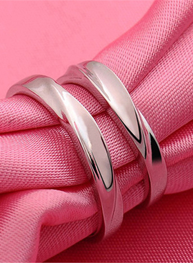 纯银情侣戒指沈放同款