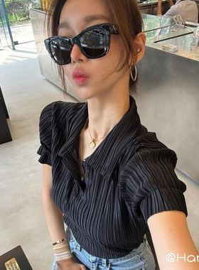 Haners家韩国代购女轻奢设计师2025年夏精美复古热压金层工艺项链