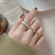 Koreanischer Ring, modisches und personalisiertes dreiteiliges Ringset, kreatives breites Nischendesign, exquisites Temperament, neue Produktempfehlung