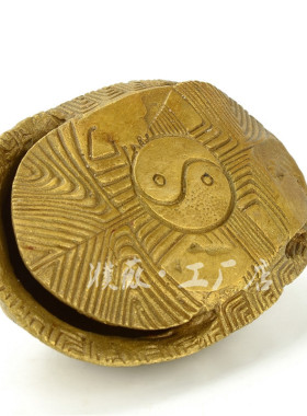 乌龟壳摆件黄铜龟壳摆件器工艺品金属工艺品