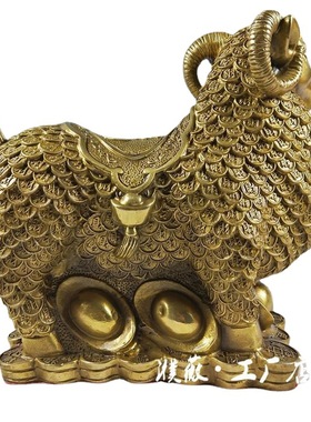 黄铜 万福生肖羊 家居用品装饰品摆设金属工艺品铜6663动物家居