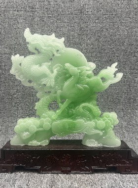 马开业年龙马精神千里马摆件树脂工艺品装饰动物马家居办公室客厅