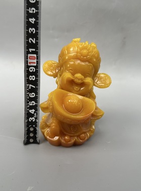 树脂办公室新款上市中式元宝财神爷摆件进宝纳福客厅家居装饰品