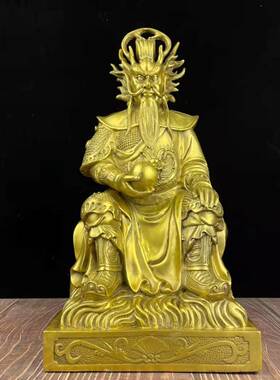 黄铜龙爷神像东海龙铜像家居客厅供奉佛像工艺品装饰品