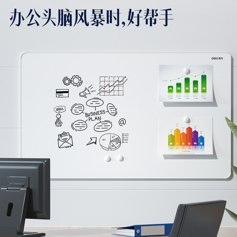 Deli MB104 narrow frame hanging whiteboard set