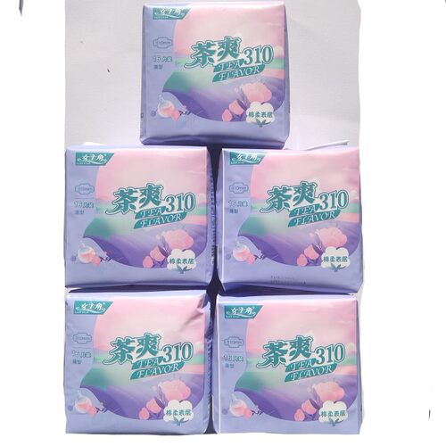 女主角卫生巾茶爽系列棉柔表层薄型5包310mmx16片正品包邮新包装 - 图2