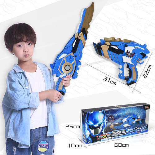 正版迷你特工队X机甲变形武器塞米光之枪炫能剑儿童玩具全套金刚 - 图1