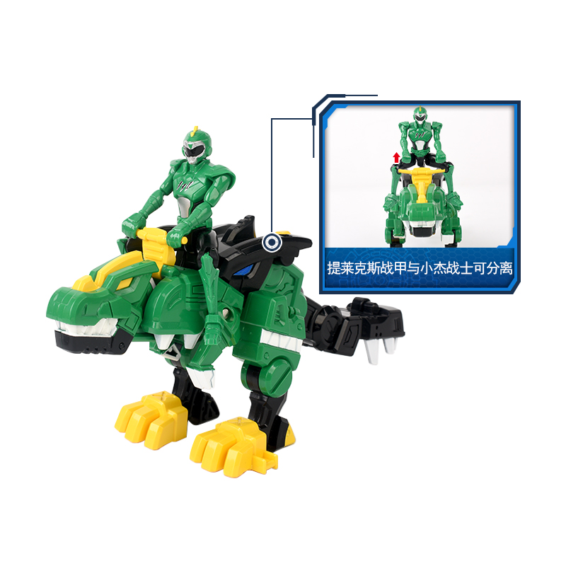 迷你特工队超级恐龙力量小杰幻龙战甲提莱克斯变形机甲玩具男孩 - 图2
