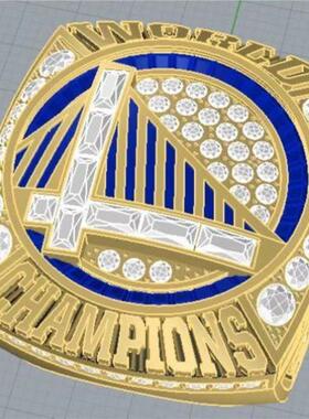 勇士冠军戒指金州勇士库里总冠军戒指球迷收藏粉丝纪念品戒指男士