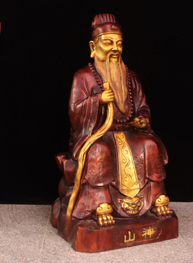 土地爷供奉招财工艺摆件