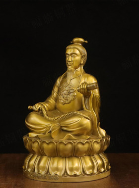 纯黄铜杨筠松坐像救贫先师杨公仙