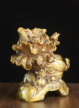 纯黄铜百财如意铜白菜金钱白菜